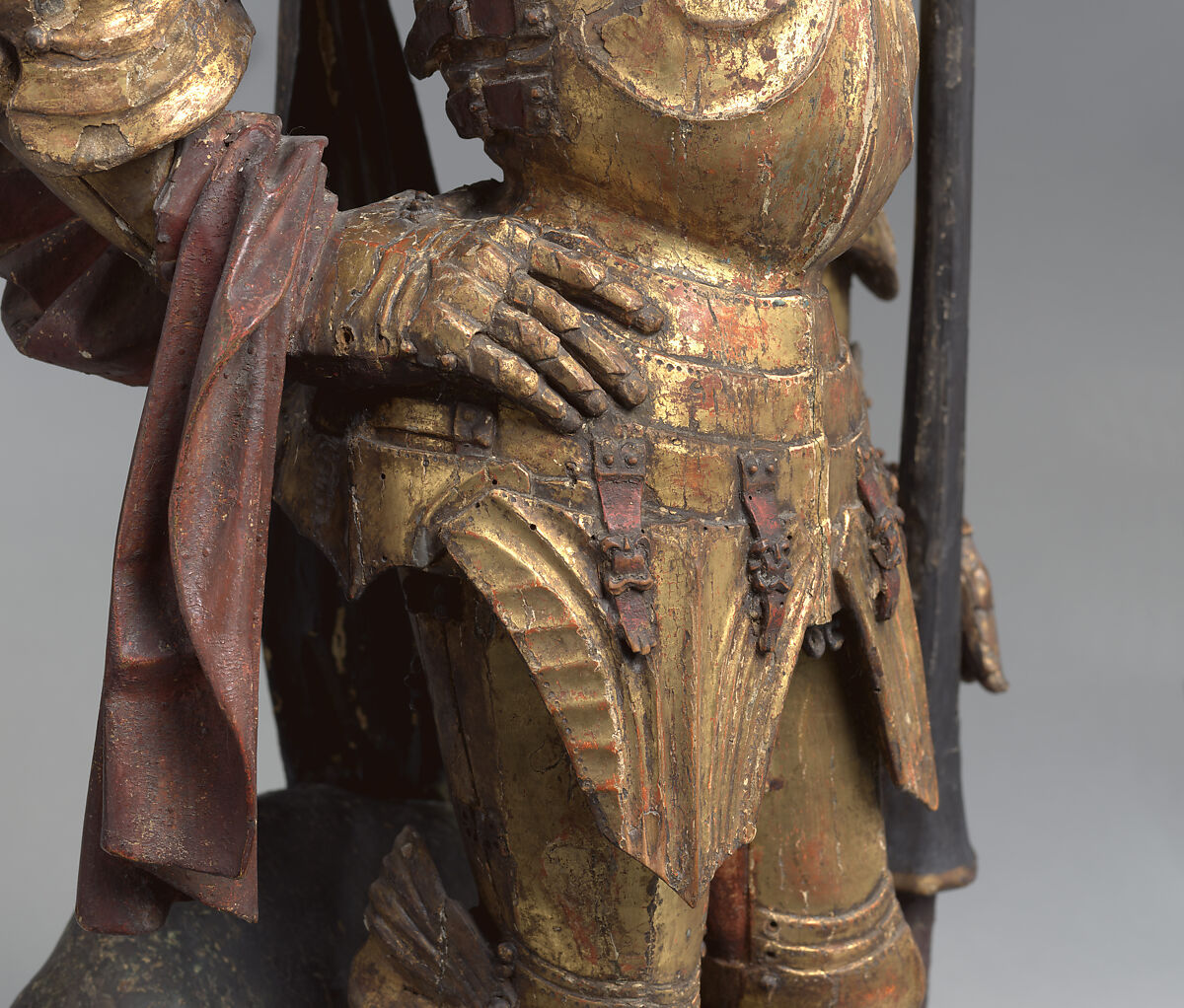 Saint George and the Dragon, Limewood with paint and gilding, South German