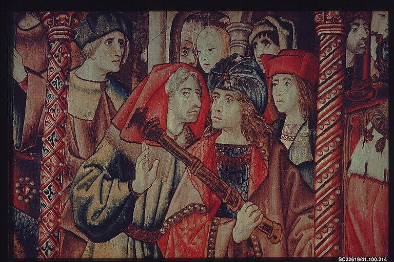 Scenes from The Story of Charlemagne (?) (from Christ the Judge on the Throne of Majesty and Other Subjects), Wool warp;  wool, silk, and metallic wefts, South Netherlandish