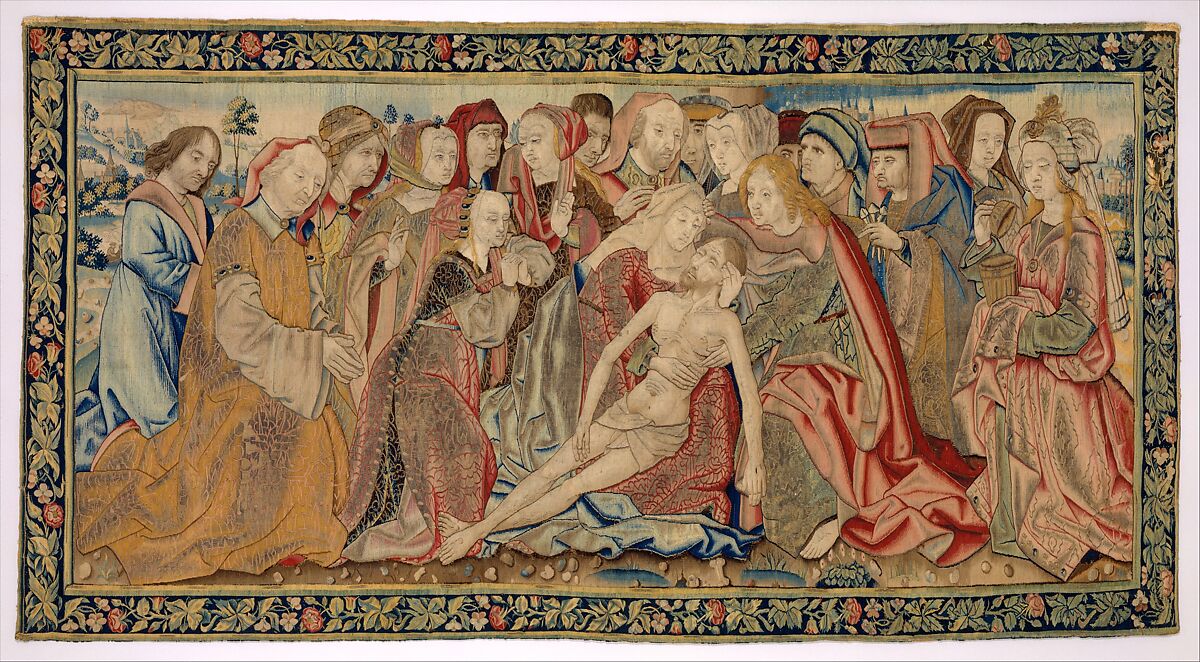 The Lamentation, Wool warp, wool, silk, and gilt wefts, South Netherlandish 