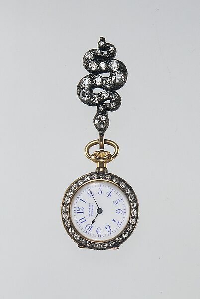 Watch and Pin, Tiffany &amp; Co. (1837–present), Gold, diamonds, silver, American 