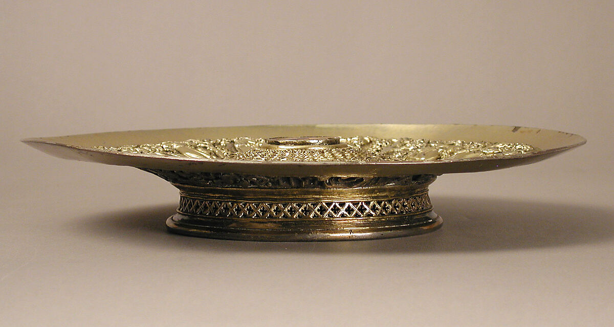 Plate, Silver gilt and translucent enamel, Portuguese