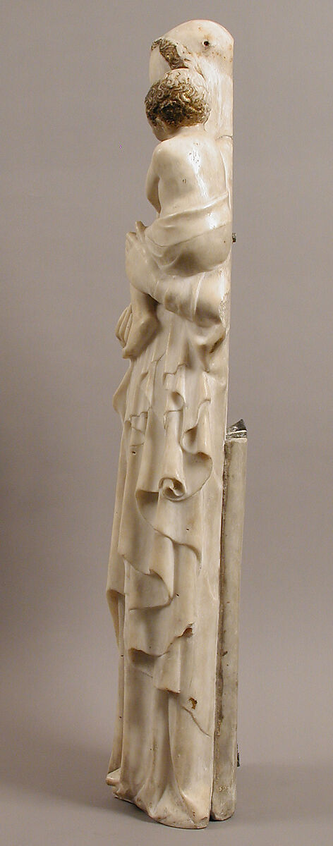 Virgin and Child, Marble, polychromy, gilding, French