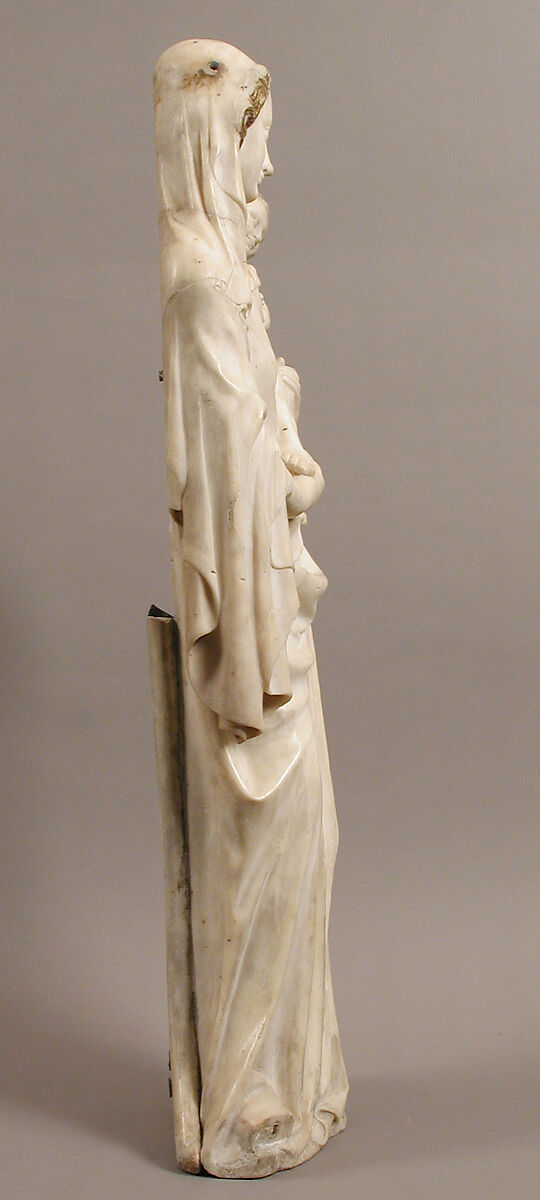 Virgin and Child, Marble, polychromy, gilding, French