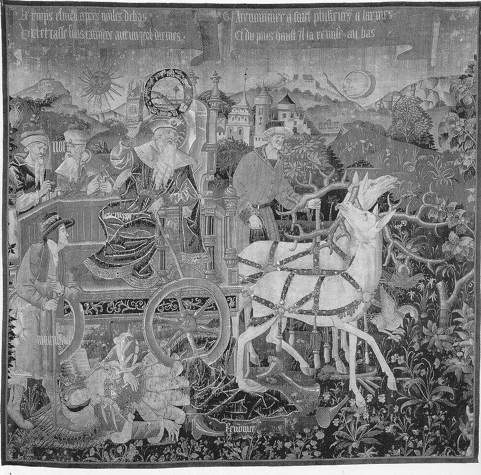 The Triumph of Time over Fame, Wool warp;  wool and silk wefts, South Netherlandish