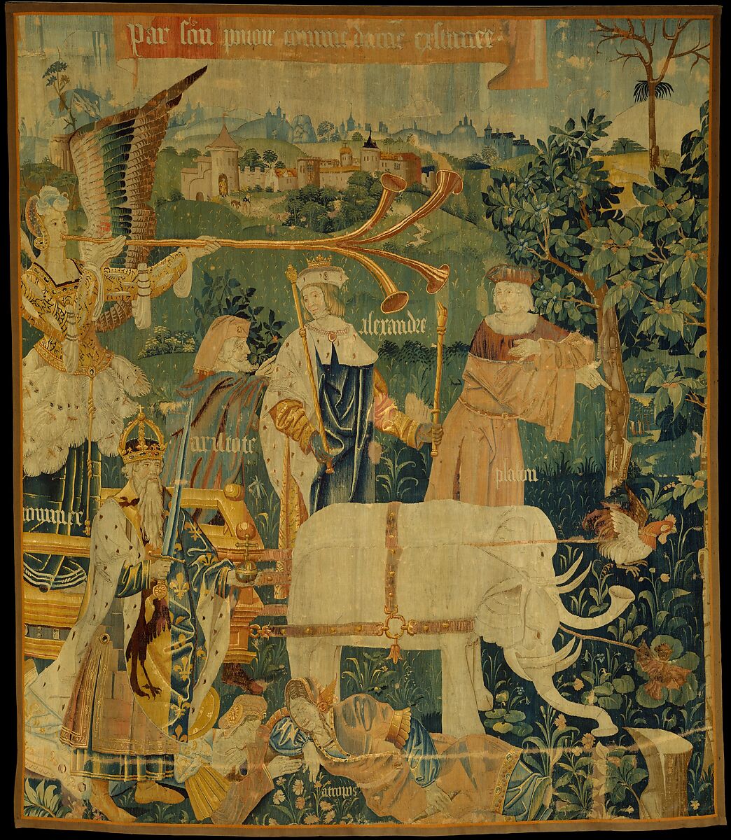 The Triumph of Fame over Death, Wool warp;  wool and silk wefts, South Netherlandish 
