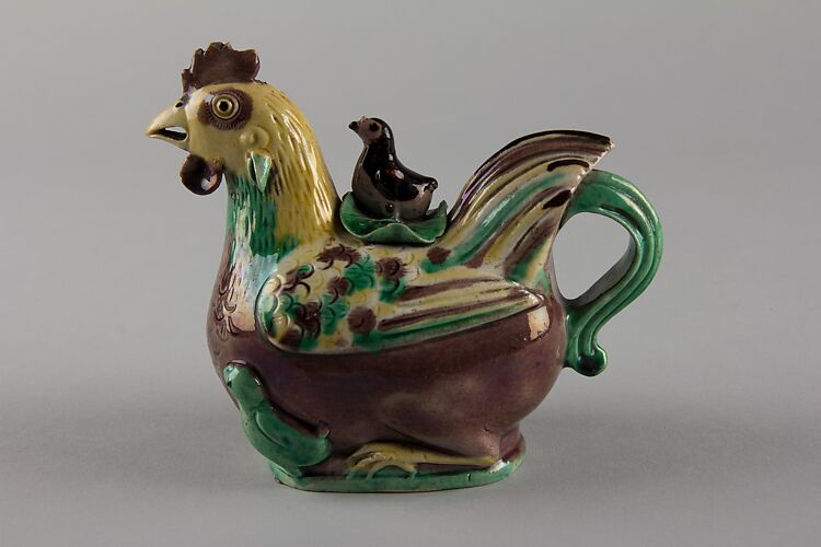 Chicken-form ewer (one of a pair)
