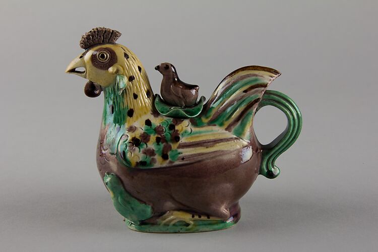 Chicken-form ewer (one of a pair)