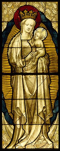 Stained Glass Panel with the Virgin and Child