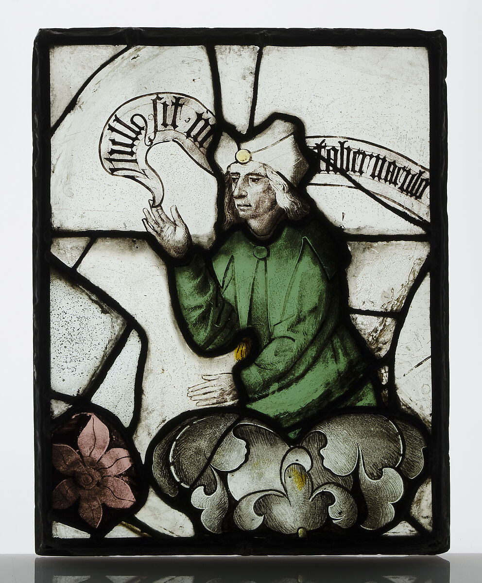 Panel with Prophet from a Tree of Jesse Window, Stained Glass, British 