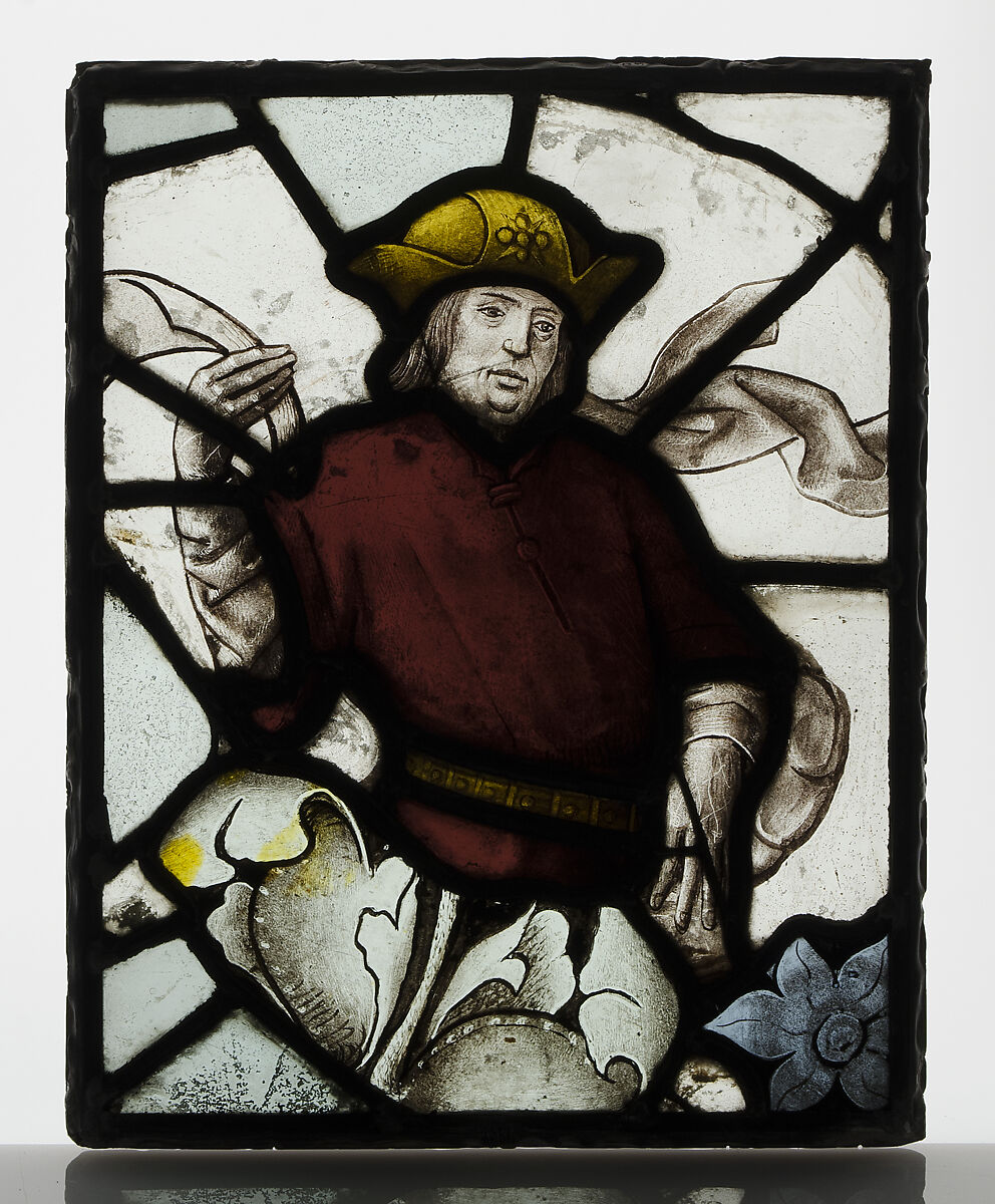 Panel with Prophet from a Tree of Jesse Window, Stained Glass, British 