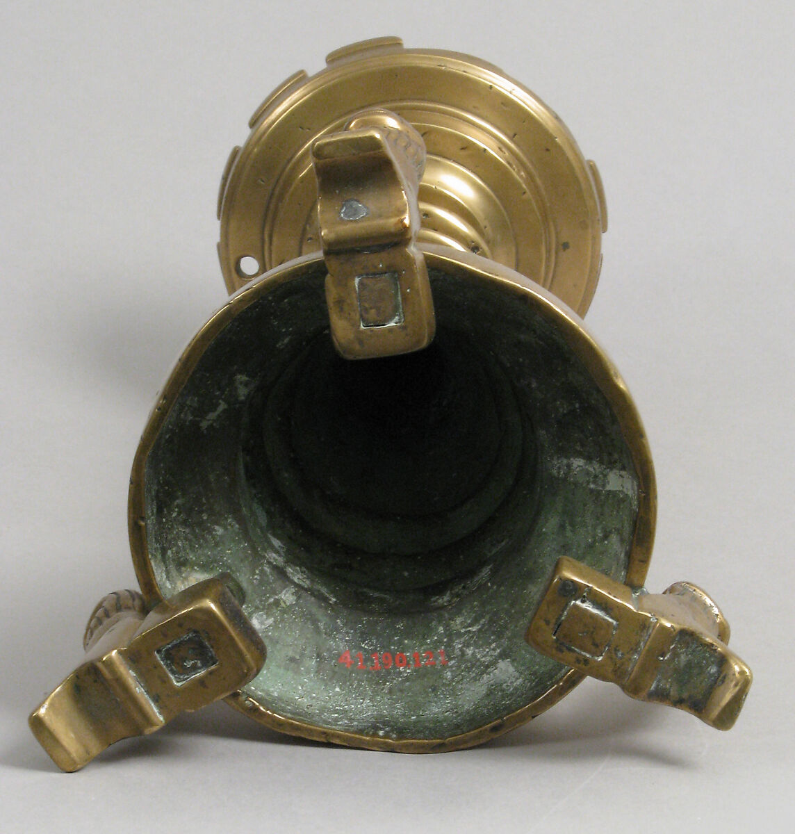Candlestick, Pricket, Brass, South Netherlandish