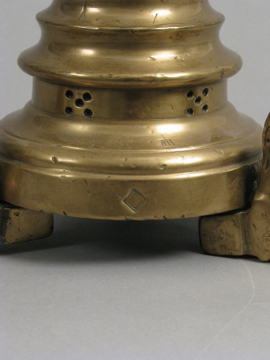Candlestick, Pricket, Brass, South Netherlandish