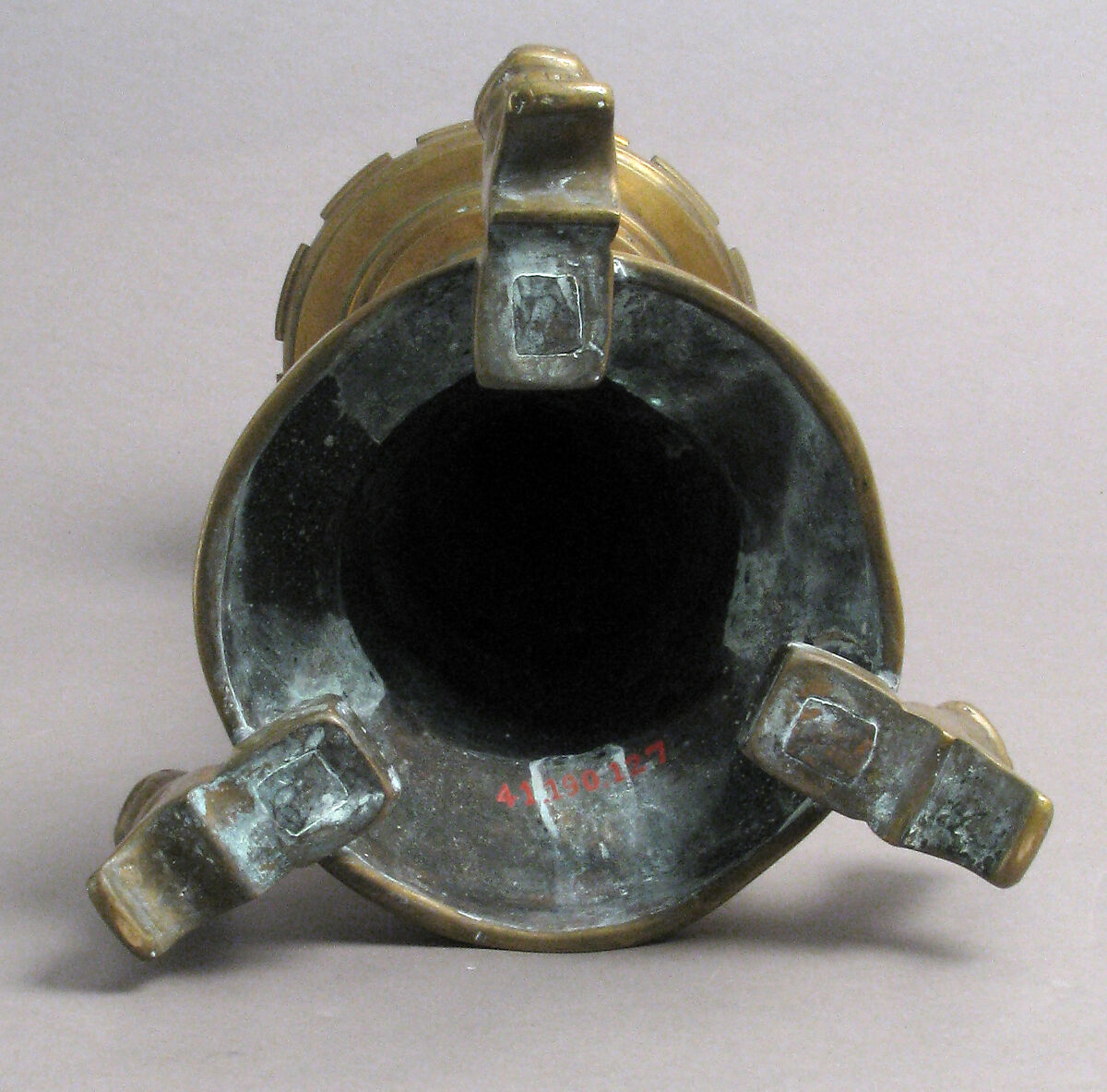 Candlestick, Pricket, Brass, South Netherlandish