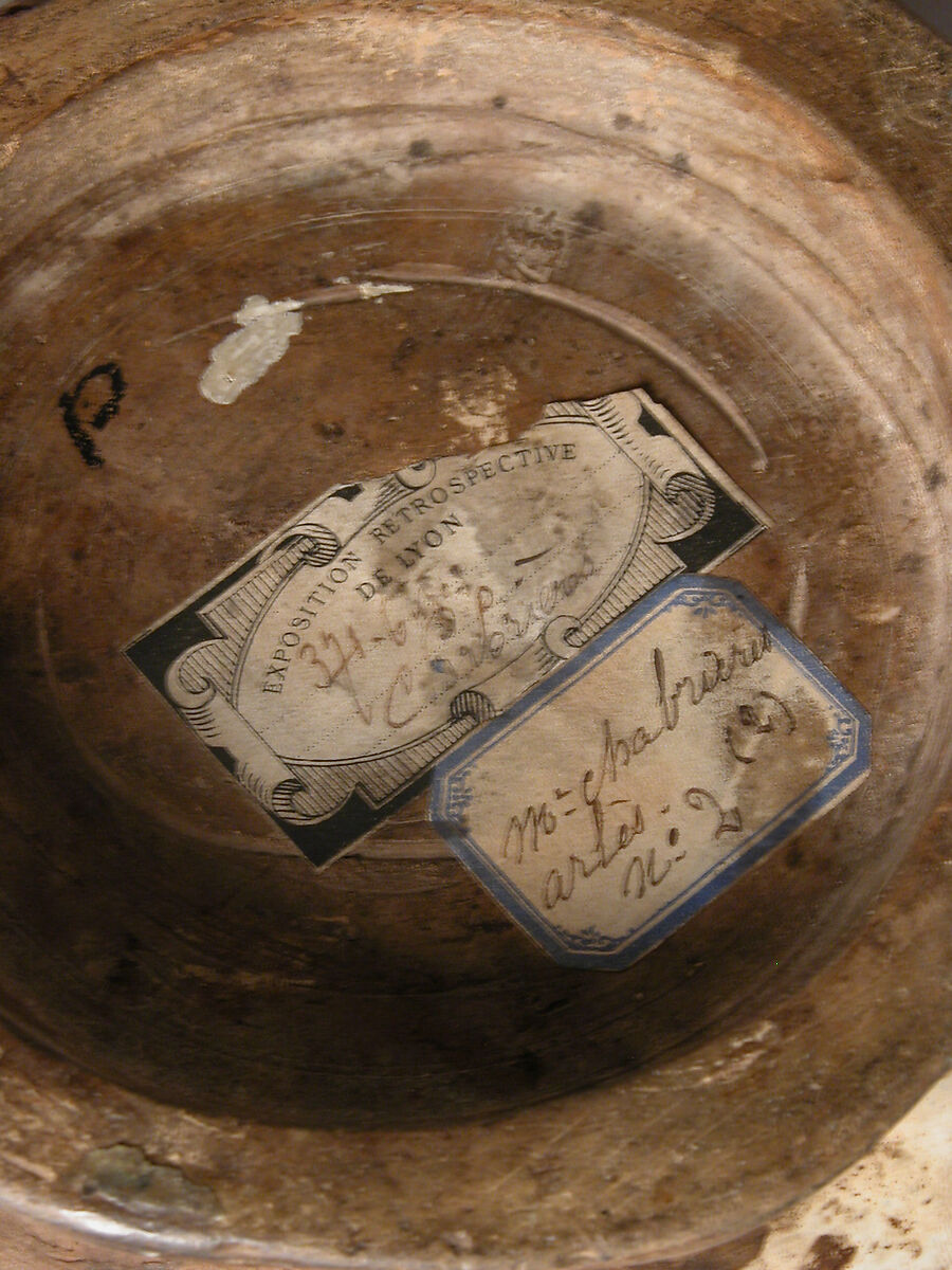 Pharmacy Jar, Earthenware, tin-glaze (lusterware), Spanish