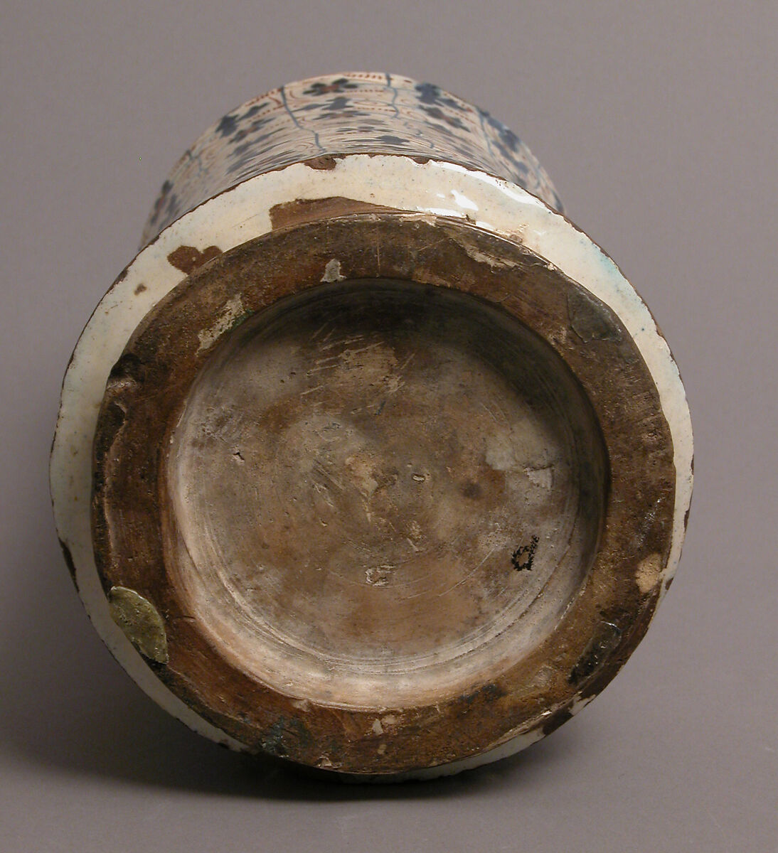 Pharmacy Jar, Tin-glazed earthenware, Spanish