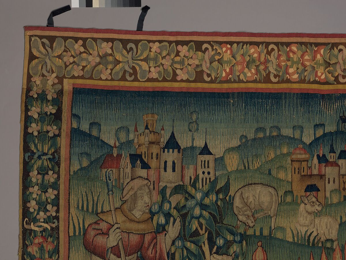 Woodcutters Working at a Deer Park (from the Hunting Parks Tapestries), Wool and silk thread, South Netherlandish