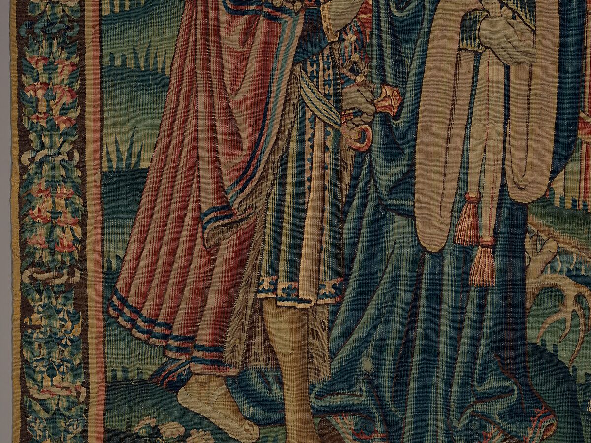 Woodcutters Working at a Deer Park (from the Hunting Parks Tapestries), Wool and silk thread, South Netherlandish