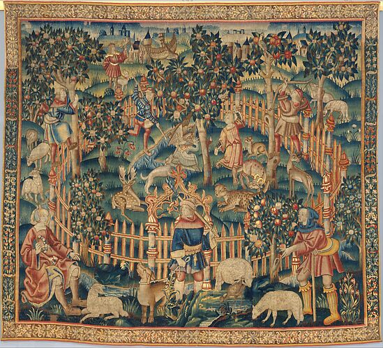 Hunting of Birds with a Hawk and a Bow (from the Hunting Parks Tapestries)