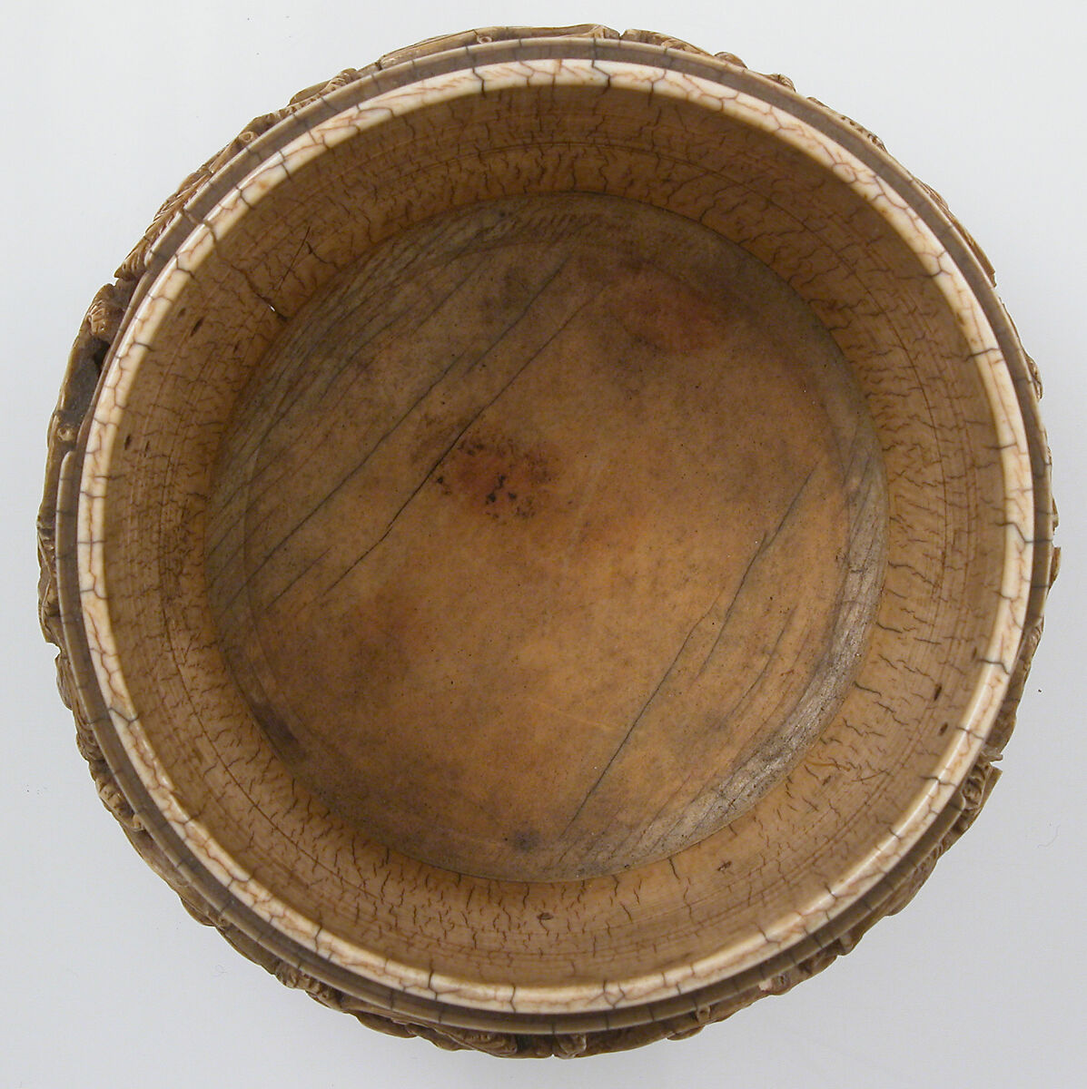 Circular Box with a Hunting Scene, Elephant ivory, Italian (?)