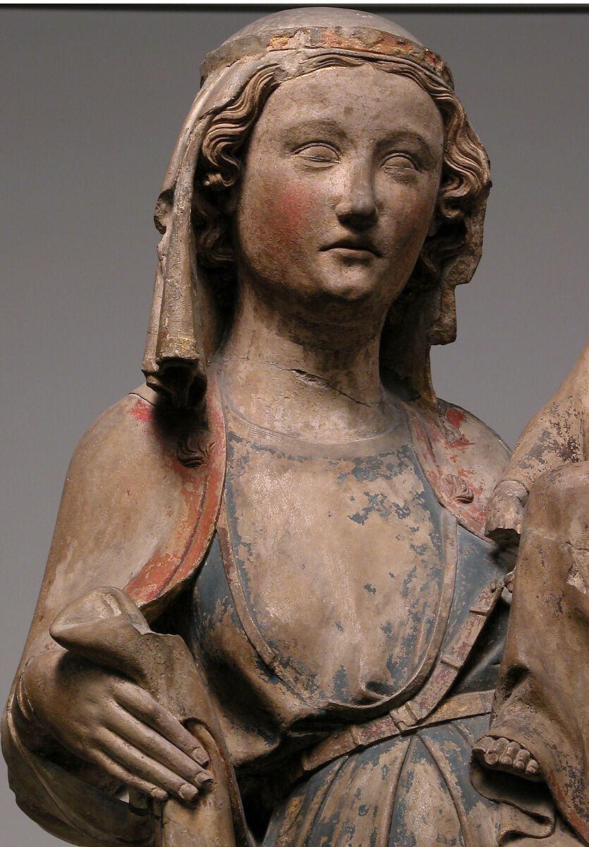 Virgin and Child, Limestone with traces of paint and gilding, French