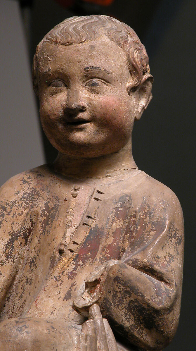 Virgin and Child, Limestone with traces of paint and gilding, French