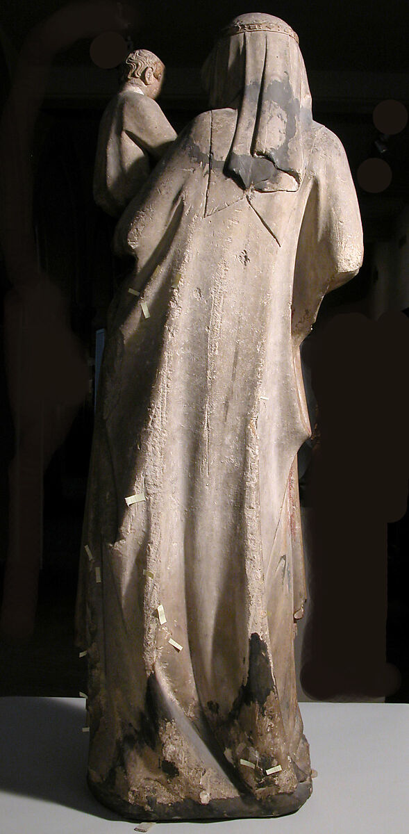 Virgin and Child, Limestone with traces of paint and gilding, French