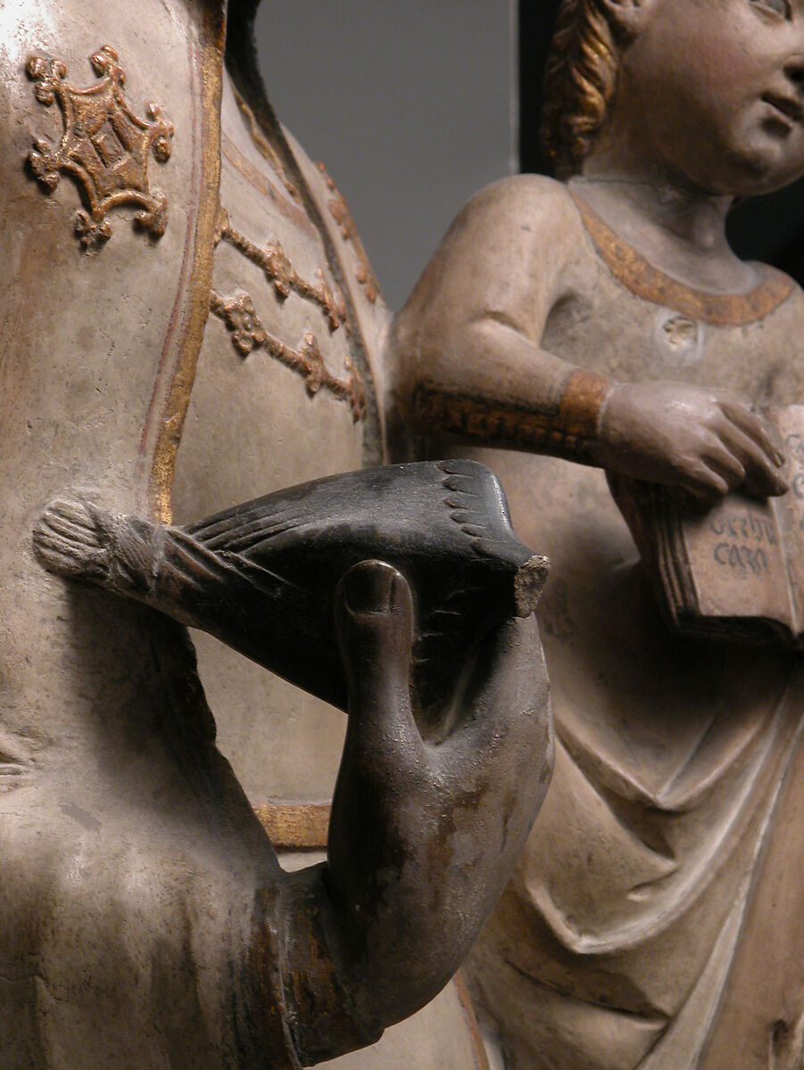 Virgin and Child, Guillem Seguer, Limestone with polychromy and gilding, Catalan