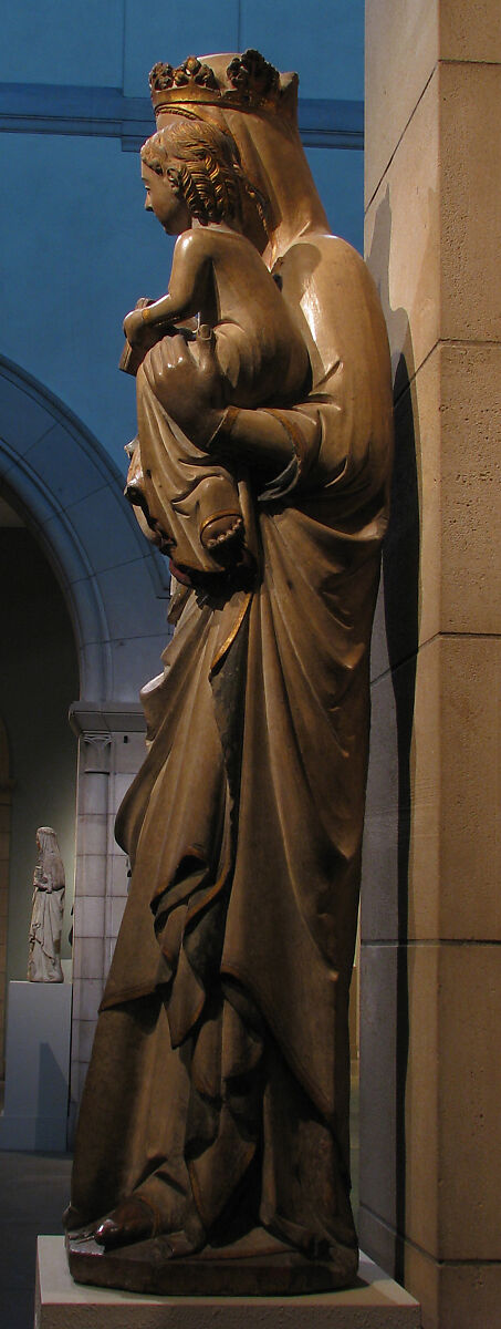 Virgin and Child, Guillem Seguer, Limestone with polychromy and gilding, Catalan