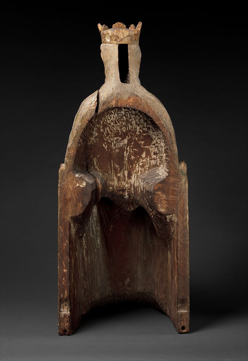 Enthroned Virgin and Child, Oak with traces of polychromy, North French