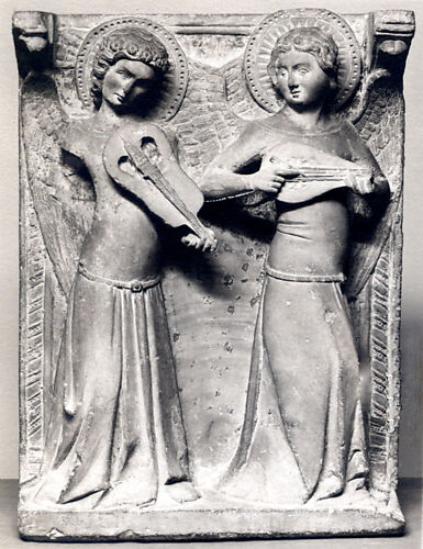 Two Angels with Musical Instruments