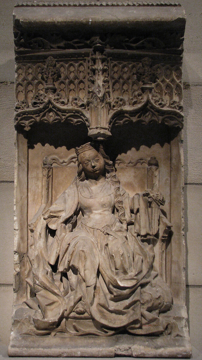 Saint Catherine of Alexandria, Alabaster, North Spanish 