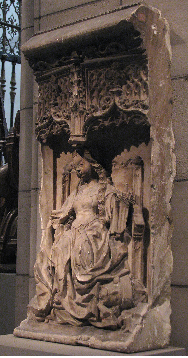Saint Catherine of Alexandria, Alabaster, North Spanish