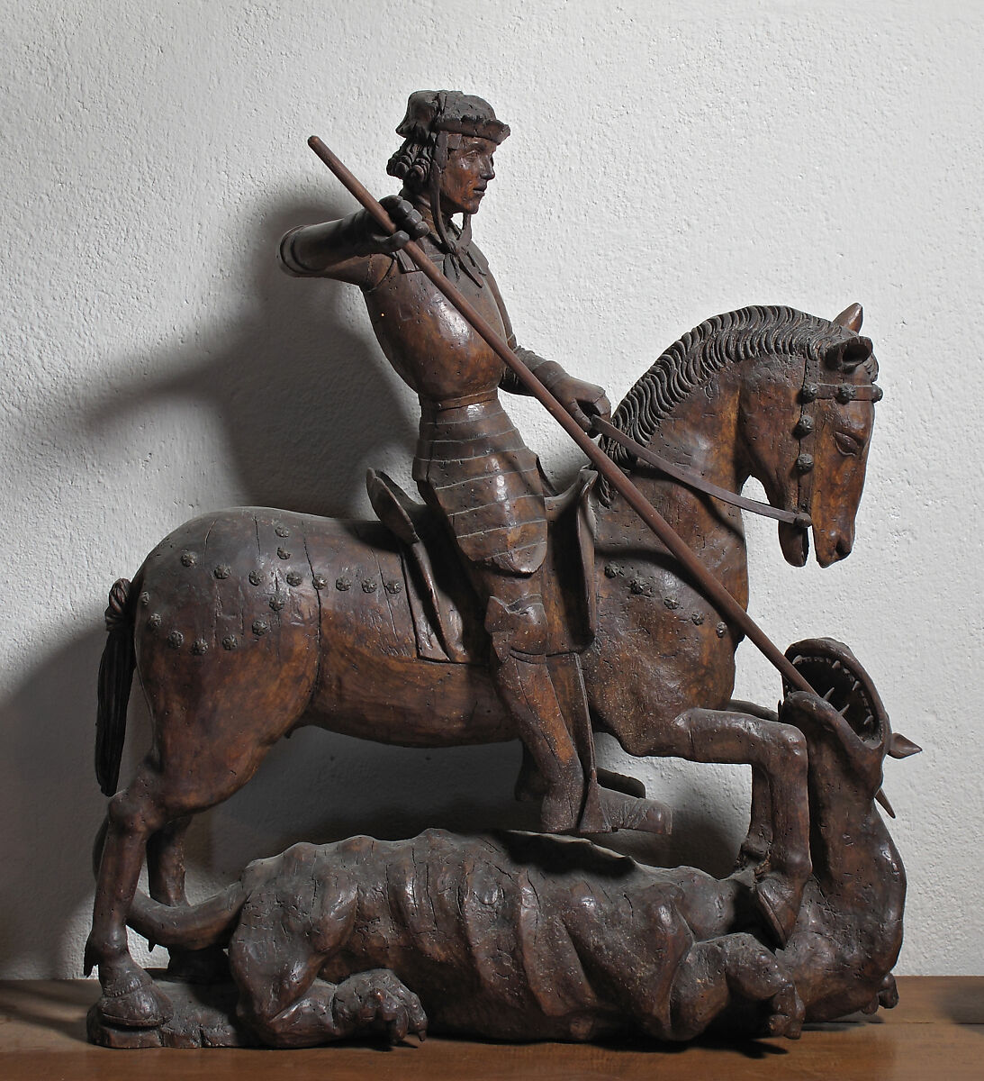 Saint George and the Dragon, Walnut, French 