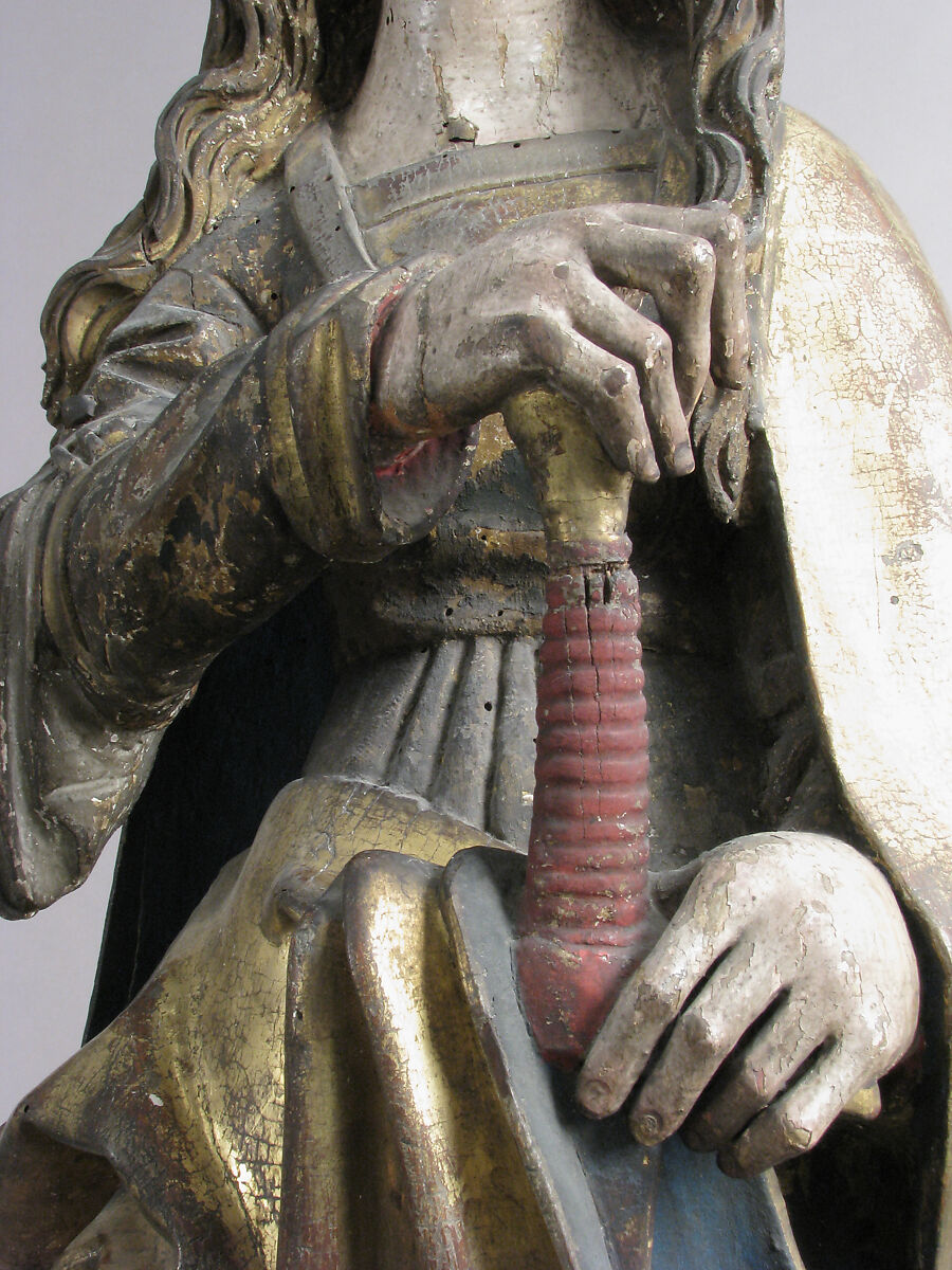 Saint Catherine, Limewood with paint and gilding, German