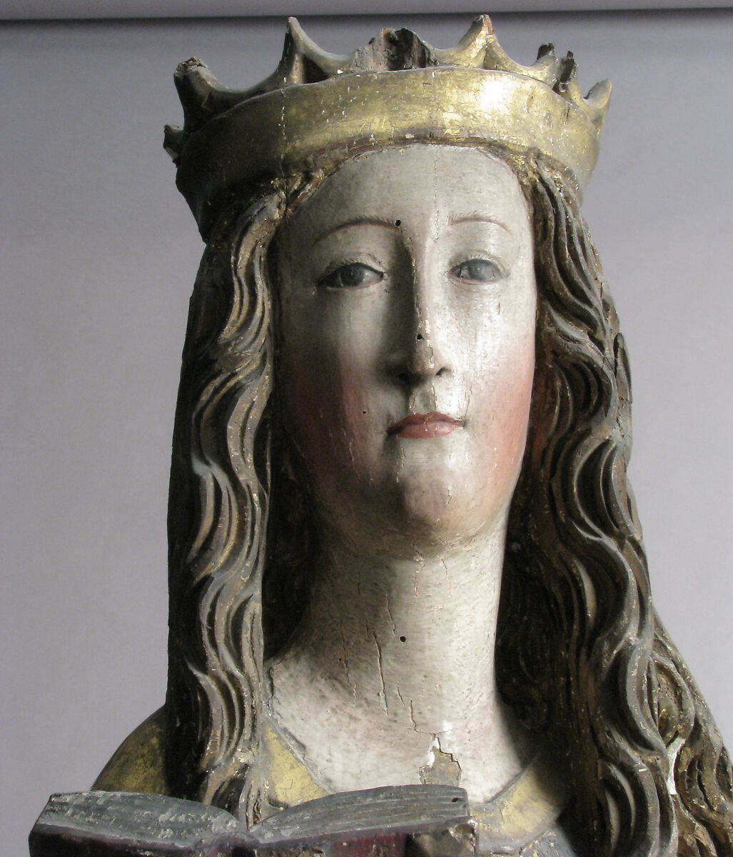 Saint Barbara, Limewood with paint and gilding, German