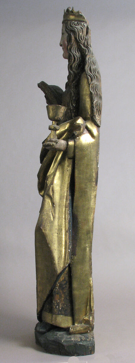 Saint Barbara, Limewood with paint and gilding, German