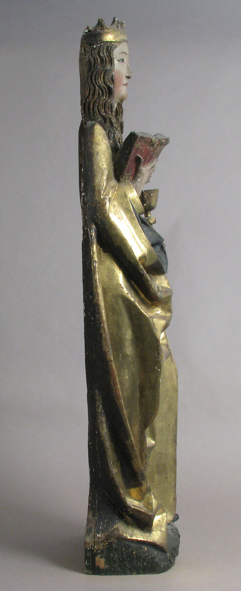 Saint Barbara, Limewood with paint and gilding, German