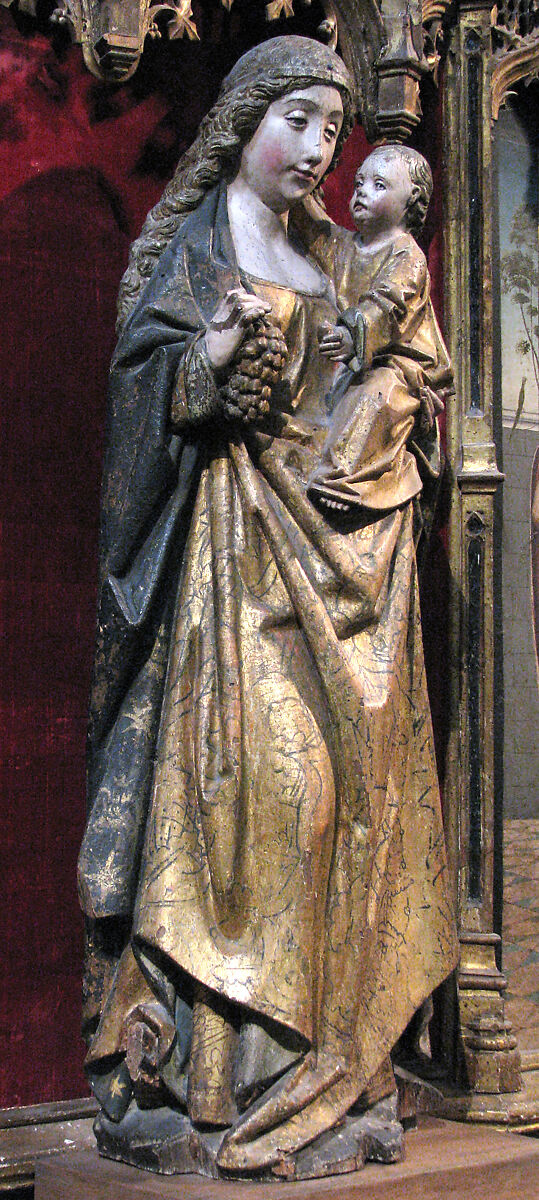 Virgin and Child, Wood with paint and gilding, Spanish 