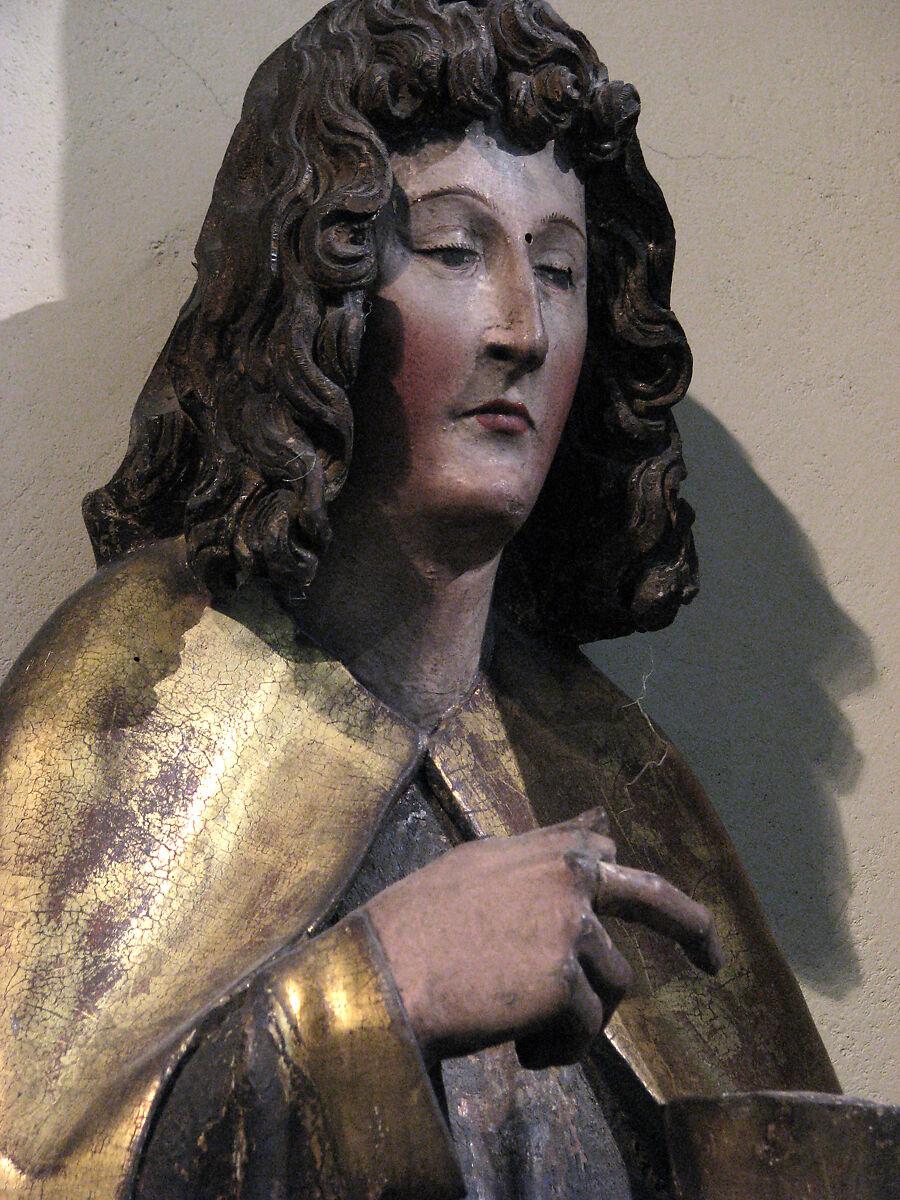 Saint John the Evangelist, Wood, gilded & painted, German