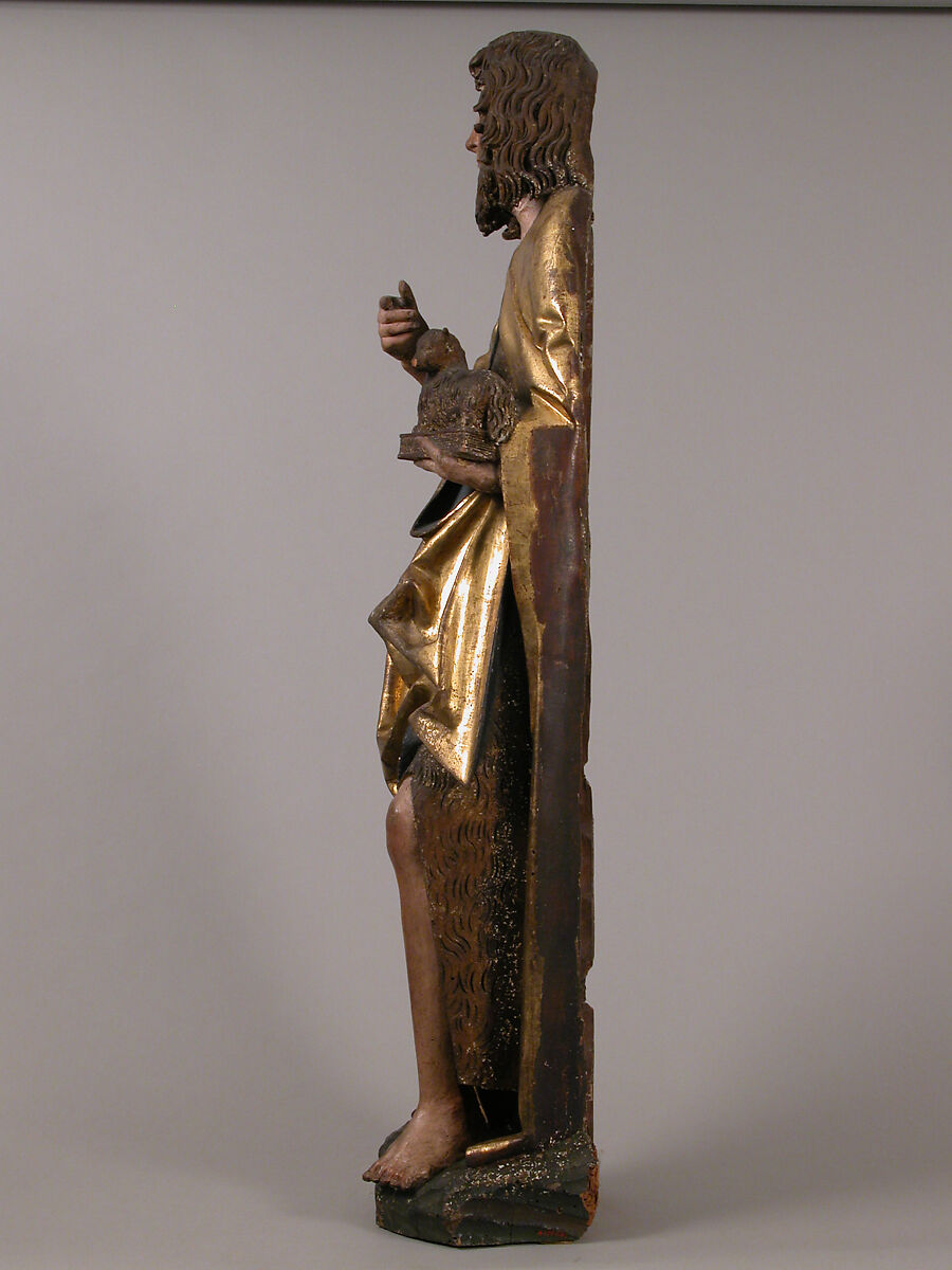 Saint John the Baptist, Limewood with paint and gilding, German