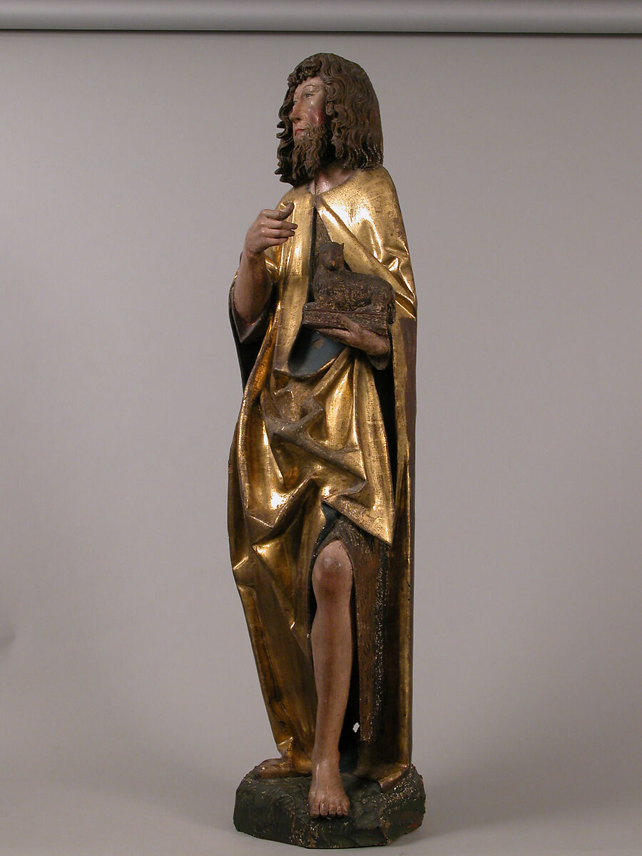 Saint John the Baptist, Limewood with paint and gilding, German