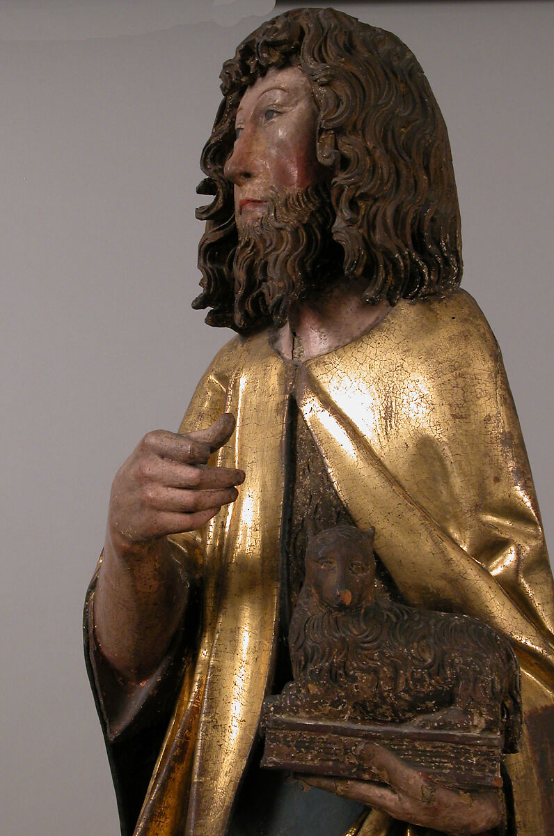 Saint John the Baptist, Limewood with paint and gilding, German