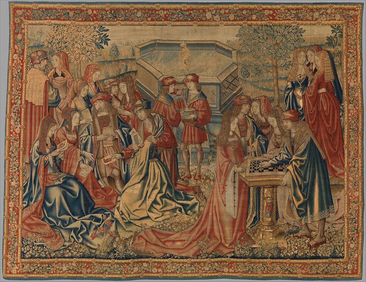 The Garden of Love, Wool warp;  wool, silk, and metallic wefts, South Netherlandish 