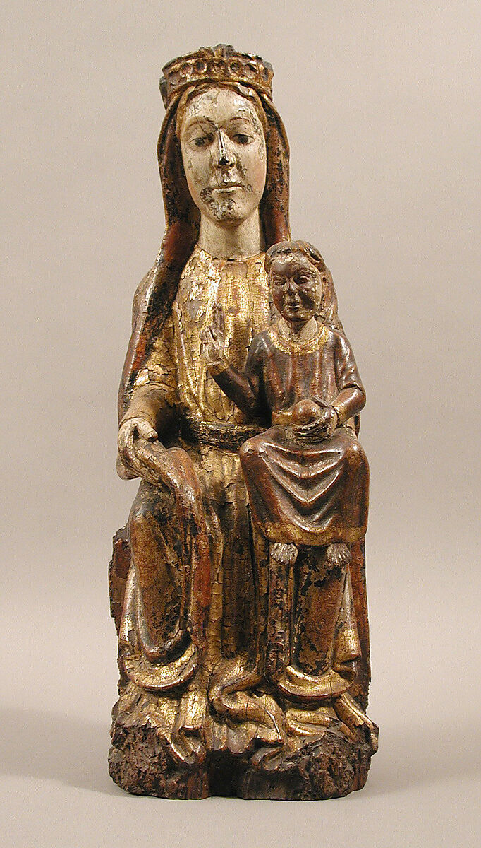 Virgin and Child, Wood, paint, and gilding, Catalan 