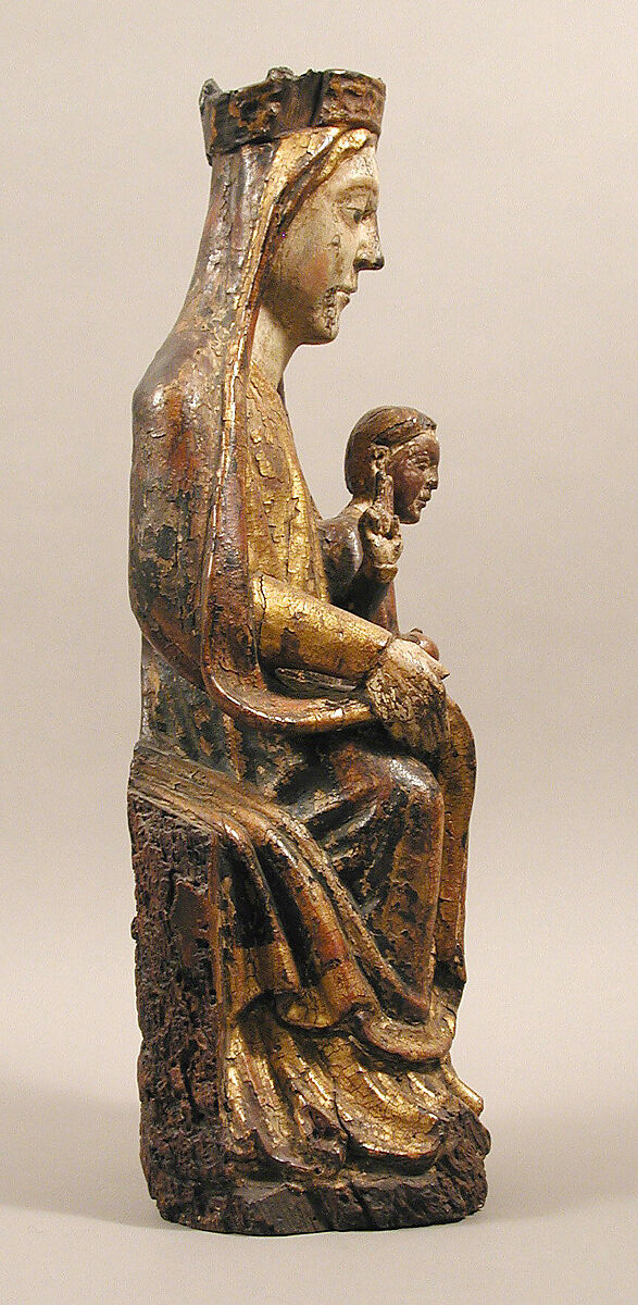 Virgin and Child, Wood, paint, and gilding, Catalan