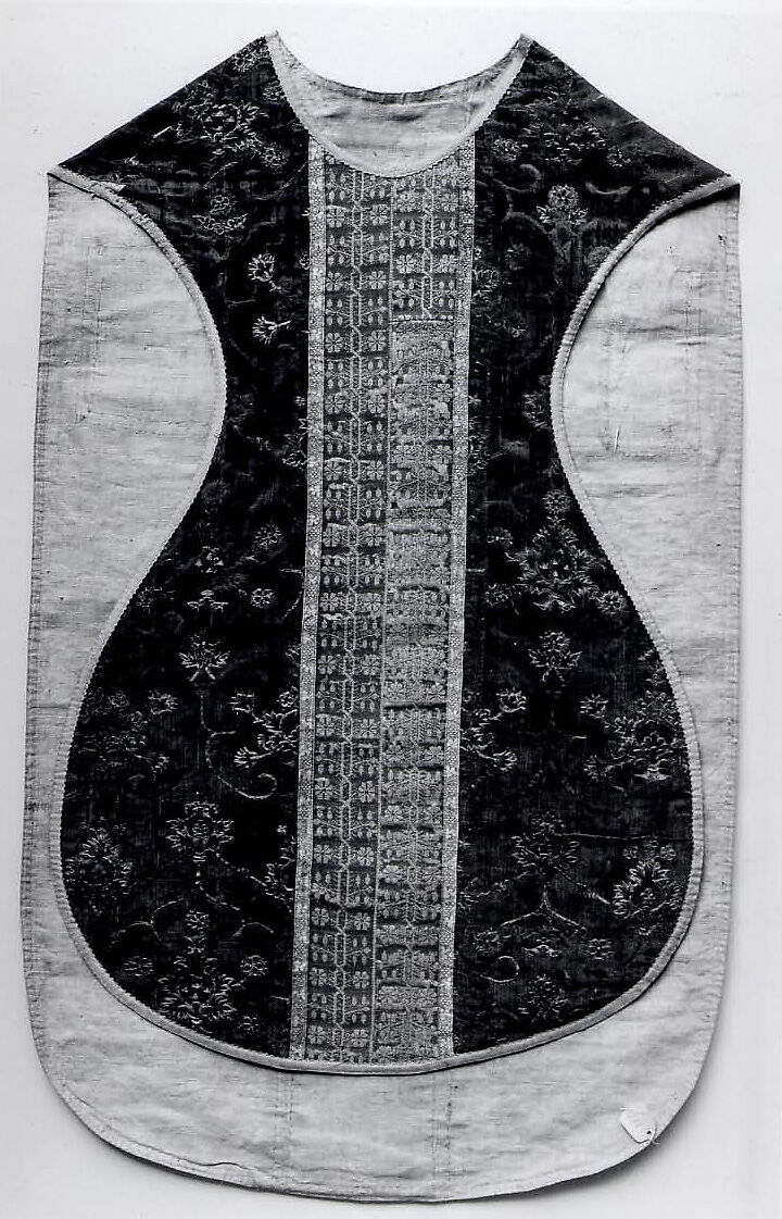 Chasuble, Silk, metal thread on silk, linen, Rhenish 