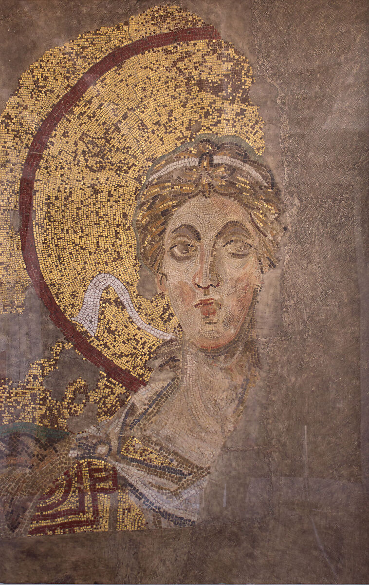Archangel Gabriel, Plaster cast, paint, Byzantine 
