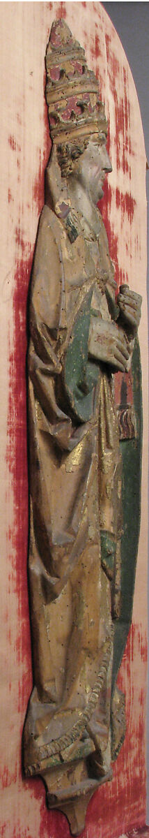Relief of Pope, Limewood with paint and gilding, German