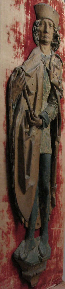Male Relief Figure, Limewood with paint and gilding, German