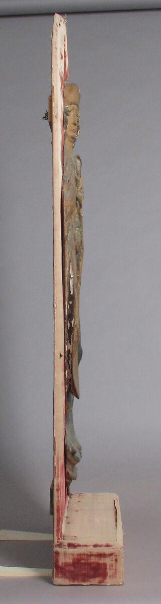 Male Relief Figure, Limewood with paint and gilding, German